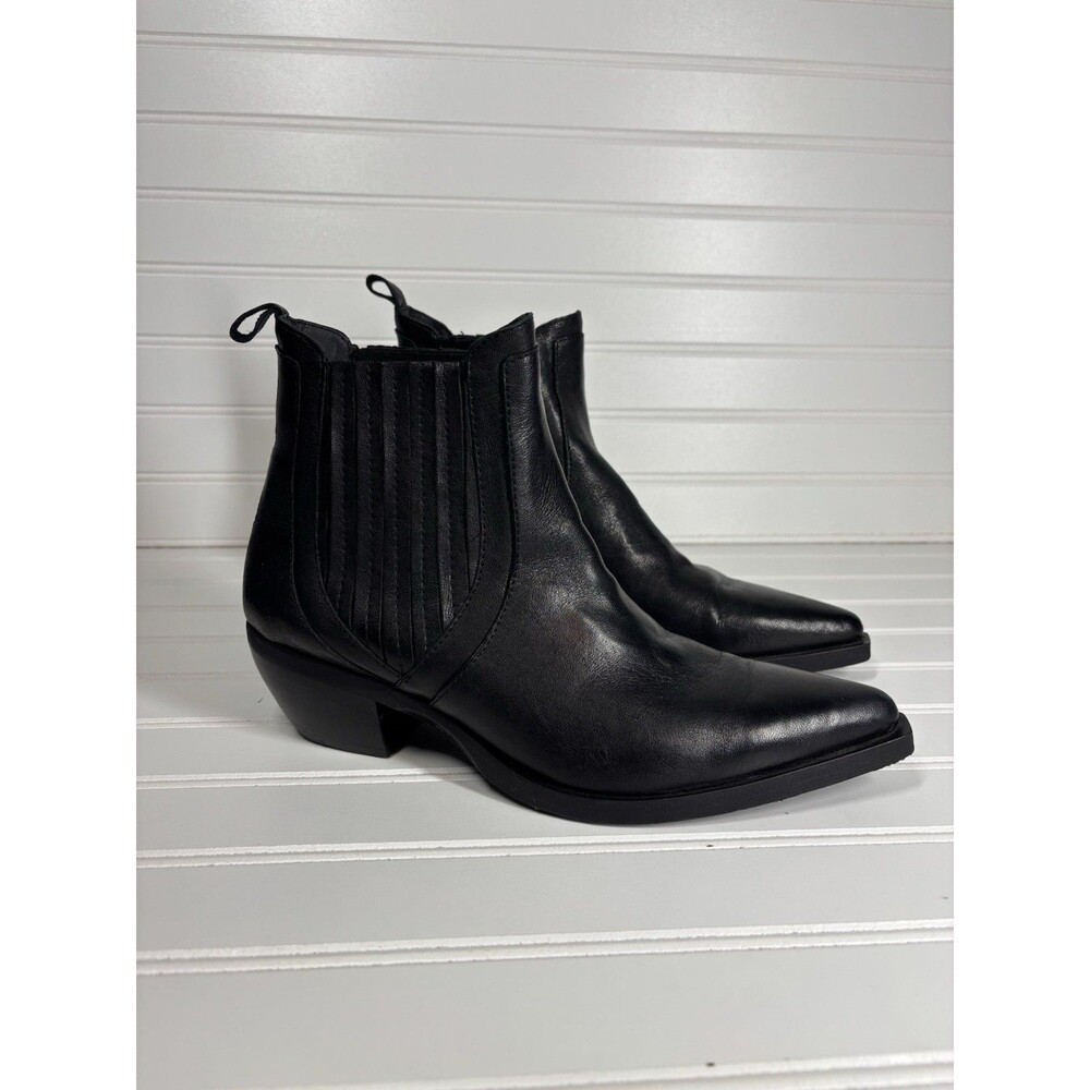 EMANUELE CRASTO Leather Chelsea Heel Boots US 9.5 /41  Made in Italy Rare New